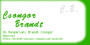 csongor brandt business card